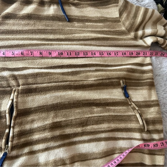 Chubbies Brown Stripes The Hipnotizer Warm Fleece Kangaroo Front Pocket Hoodie S - Picture 15 of 16